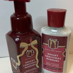 Bath & Body Works Bright Christmas Morning hand soap and lotion set NEW